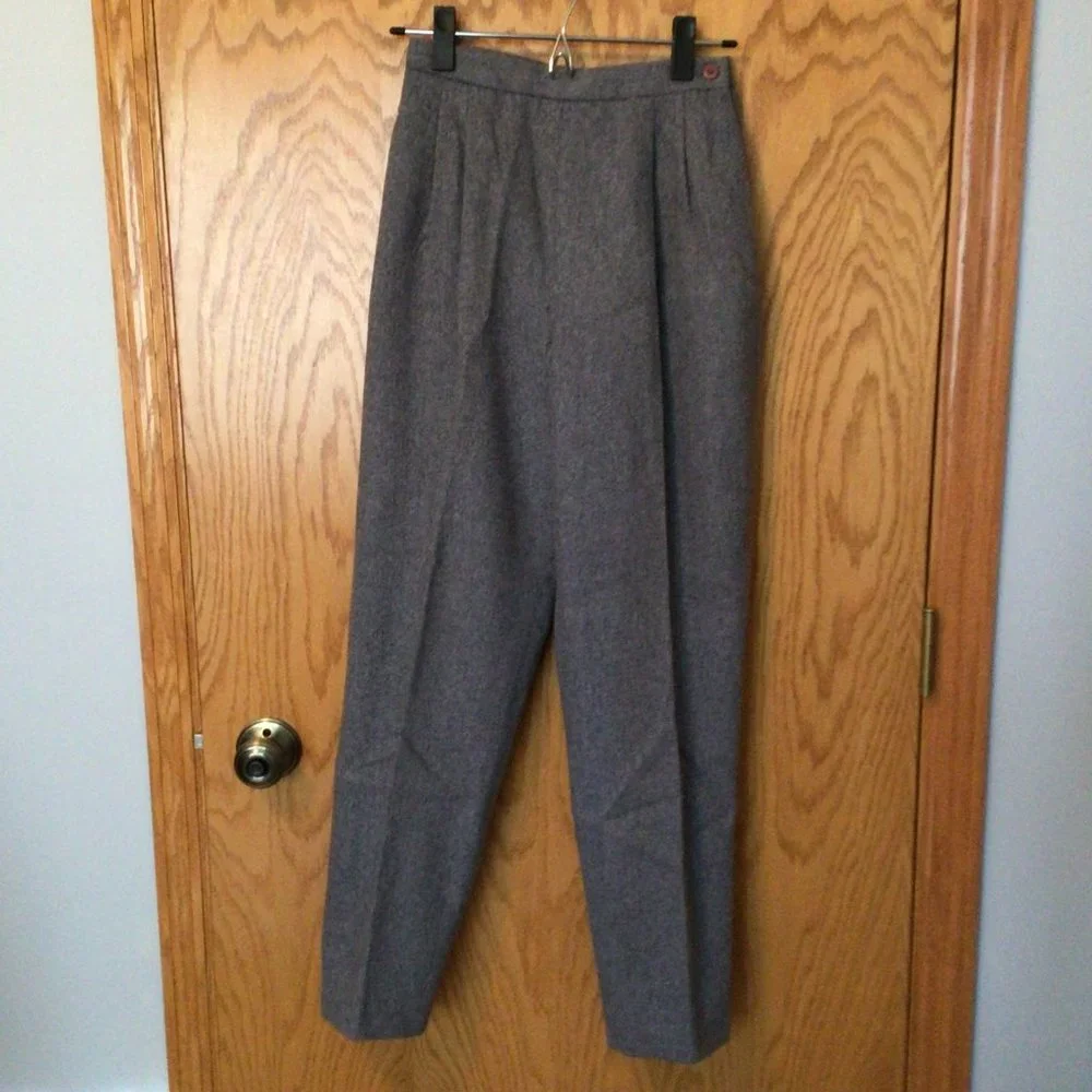 Cross Country Fashions - Gray Wool Mix Slacks - Picture 1 of 9